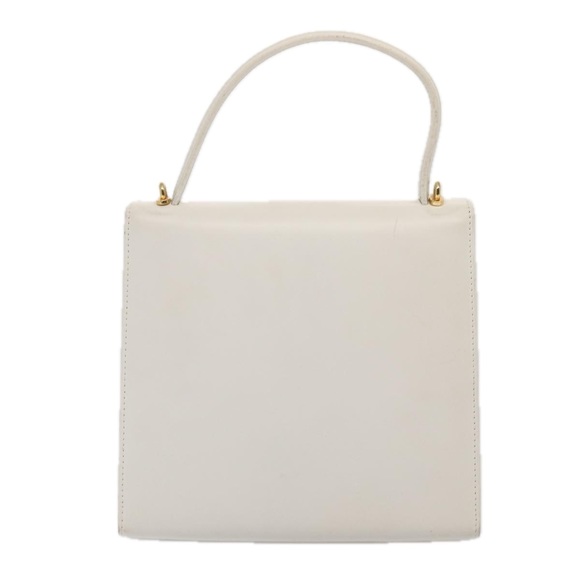 CELINE Shoulder Bag Leather 2way White Auth 83132 - Picture 3 of 16